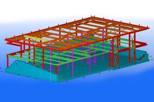 A CAD drawing of the Northend project that AJN Steelstock supplied steel for
