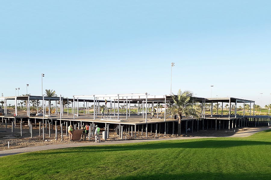The Saudi Arabian Golf Championship building structure being built with AJN steel