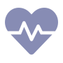 Life Insurance employment benefit icon, medical heart
