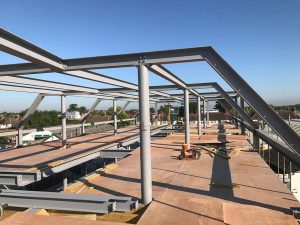 Trevi Home Showroom roof with AJN steel