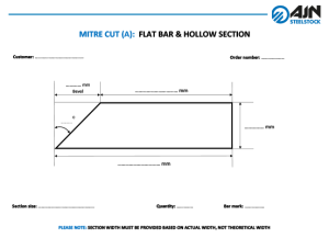 MITRE CUT (A) - Flat Bar HOLLOW SECTION