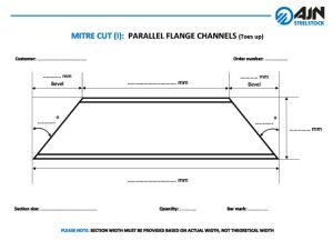MITRE CUT (I) -PARALLEL FLANGE CHANNELS
