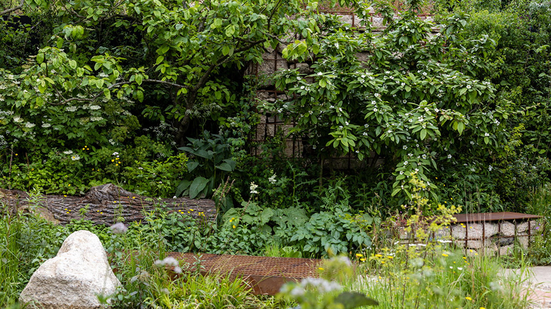 A look at one of the Balance Garden's natural areas at the Chelsea Garden Show.